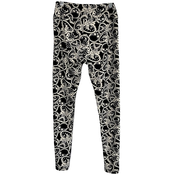 LuLaRoe One Size Disney Aladdin Jafar Cobra  Skull Print Leggings - Picture 3 of 9